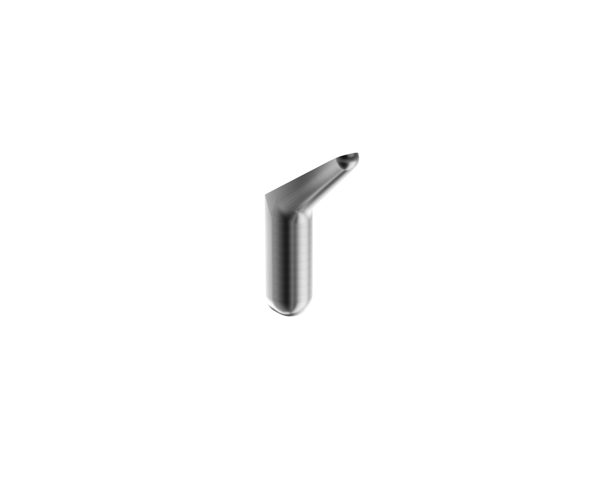 PERCHA INDIVIDUAL EN ACERO INOX S.304 SERIE AURA — Níquel Cepillado — CAA006-01/NQ