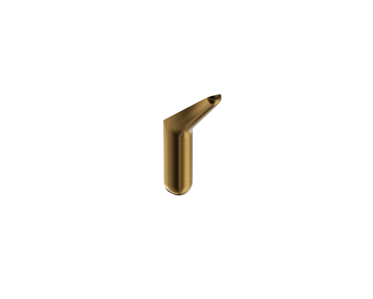 PERCHA INDIVIDUAL EN ACERO INOX S.304 SERIE AURA — Oro Cepillado — CAA006-01/OC
