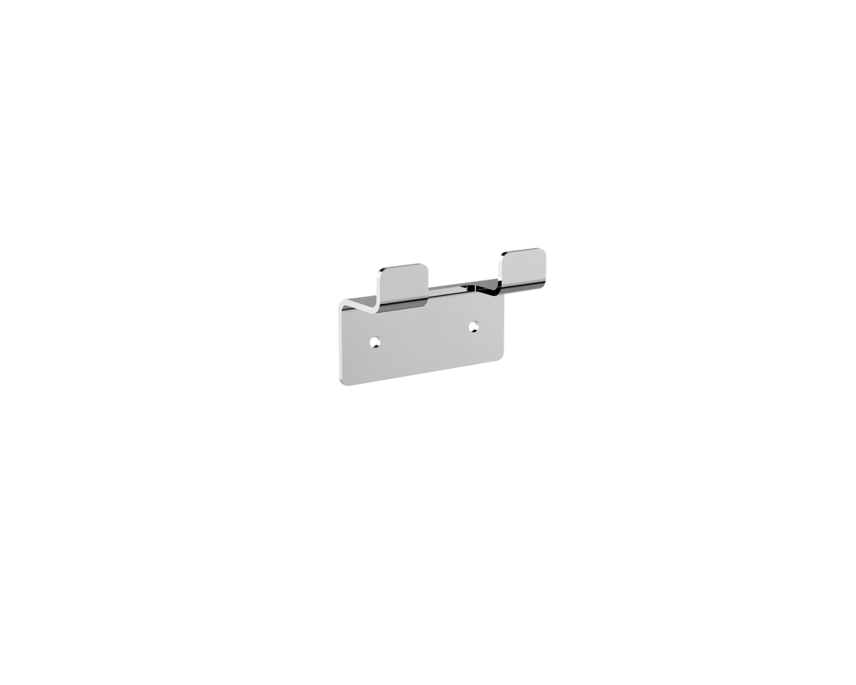 PERCHA DOBLE EN ACERO INOX S.304 SERIE FORM — Cromado — CAF008-01